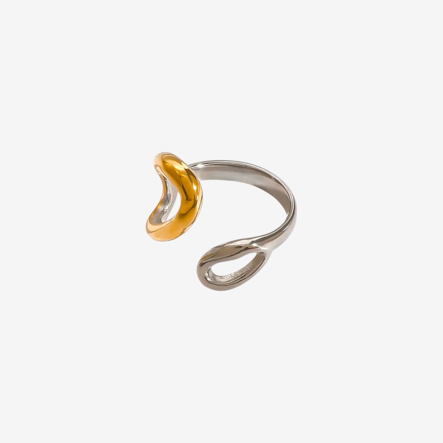 Asymmetrical Open Teardrop Ring