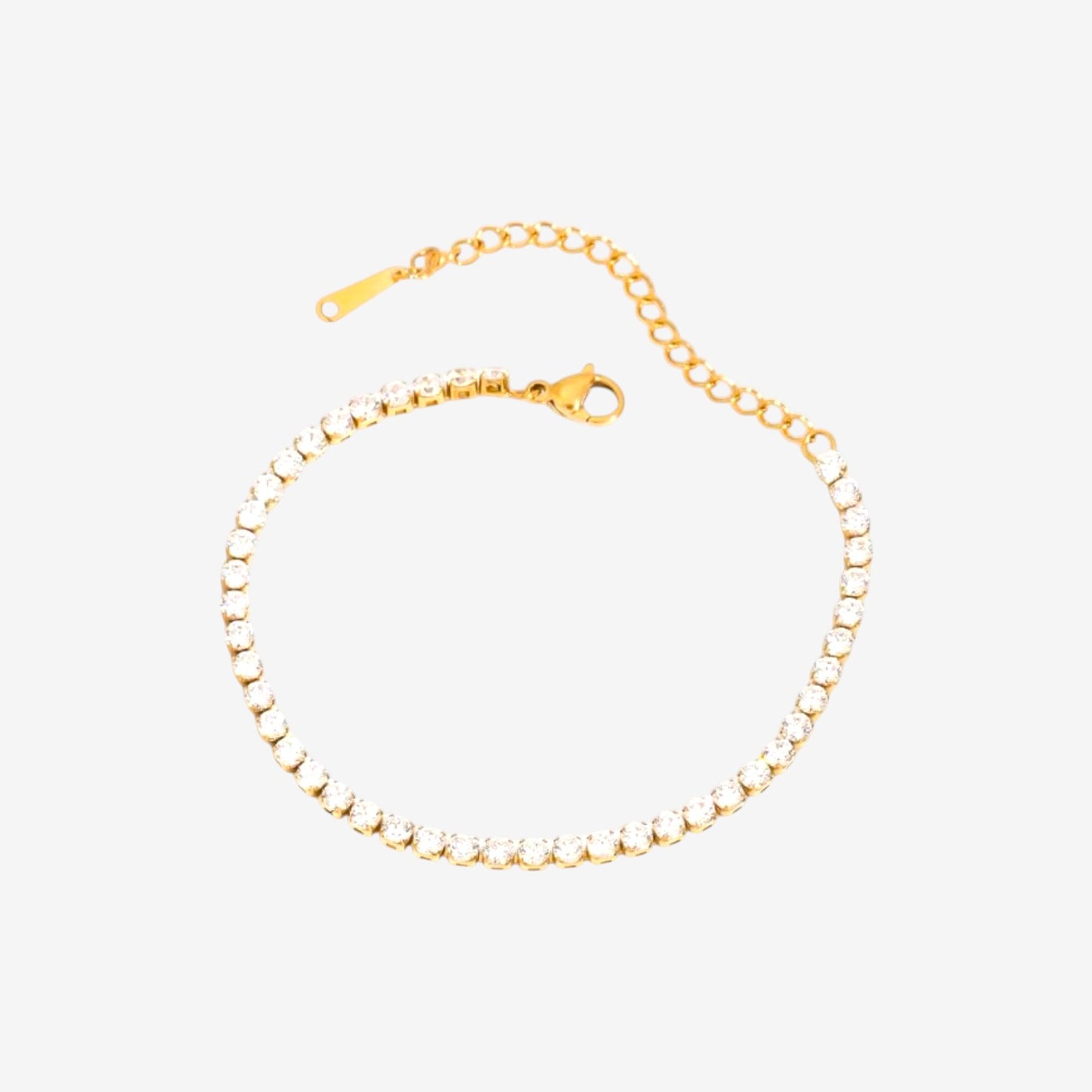 Gold Cubic Zirconia Tennis Bracelet