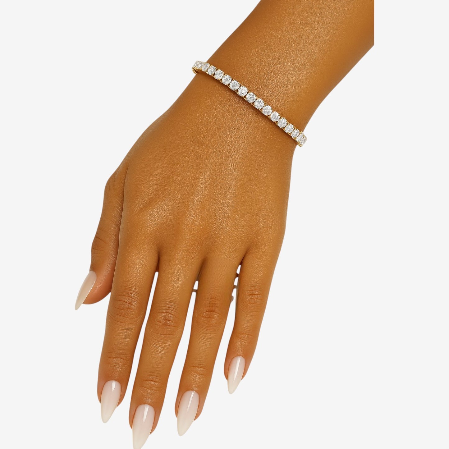 Gold Cubic Zirconia Tennis Bracelet
