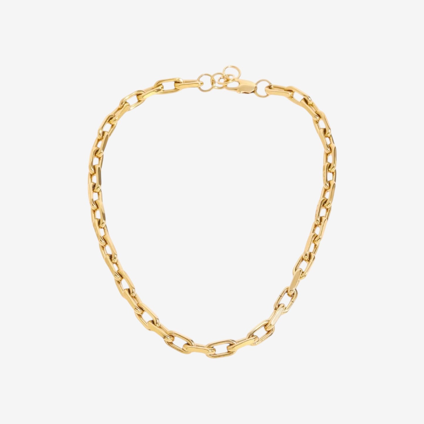 Gold Oval-Link Chain Necklace