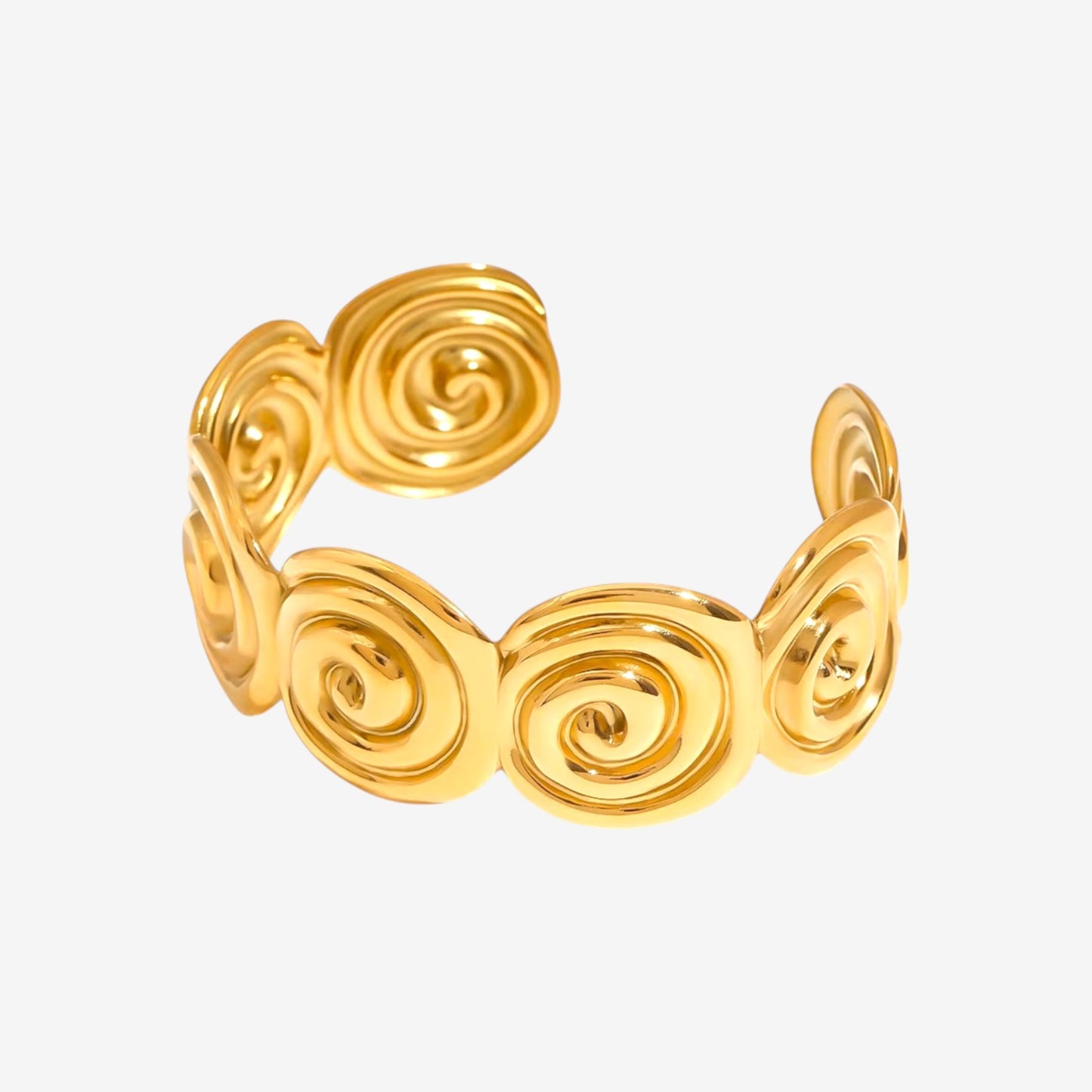 Gold Swirl Cuff Bracelet
