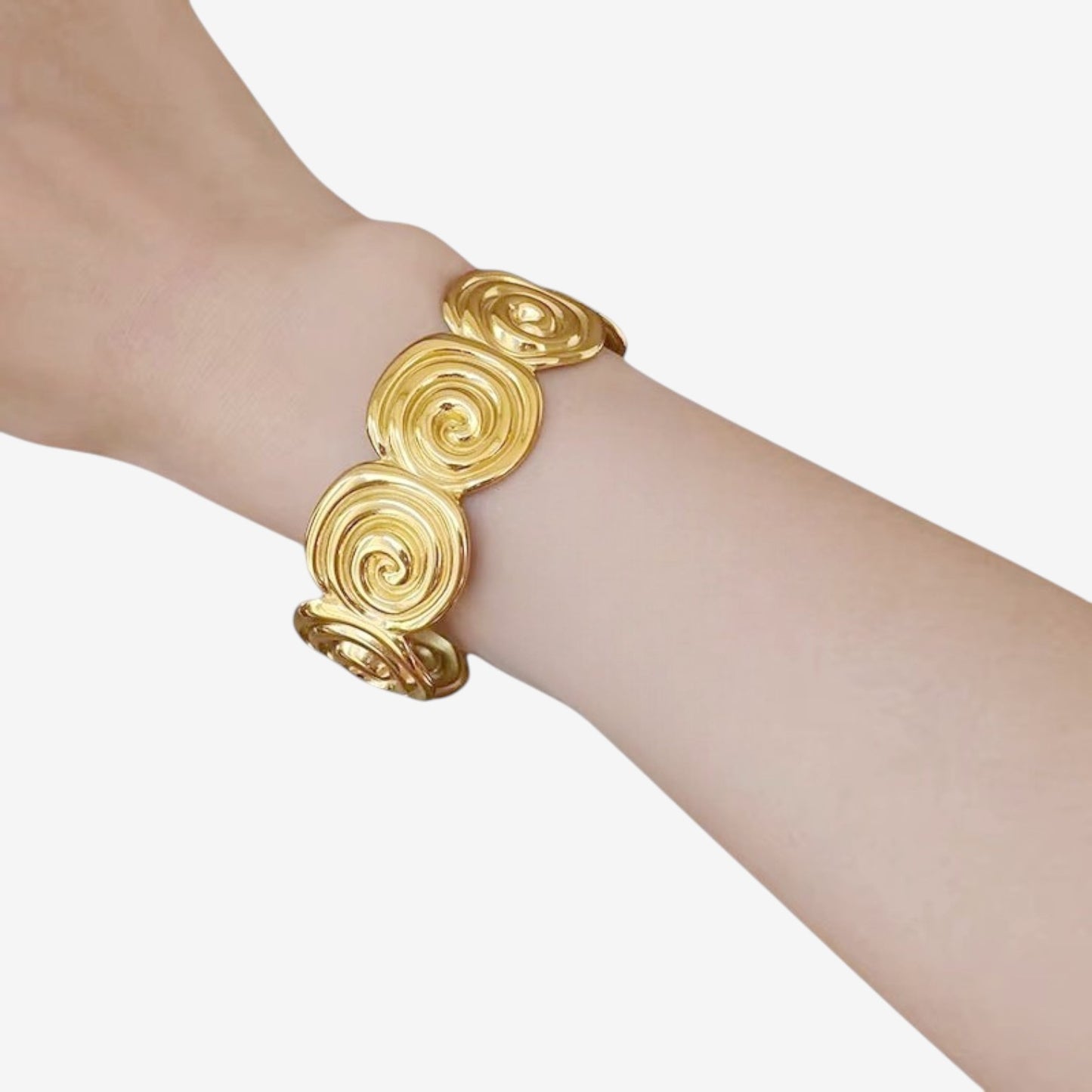 Gold Swirl Cuff Bracelet
