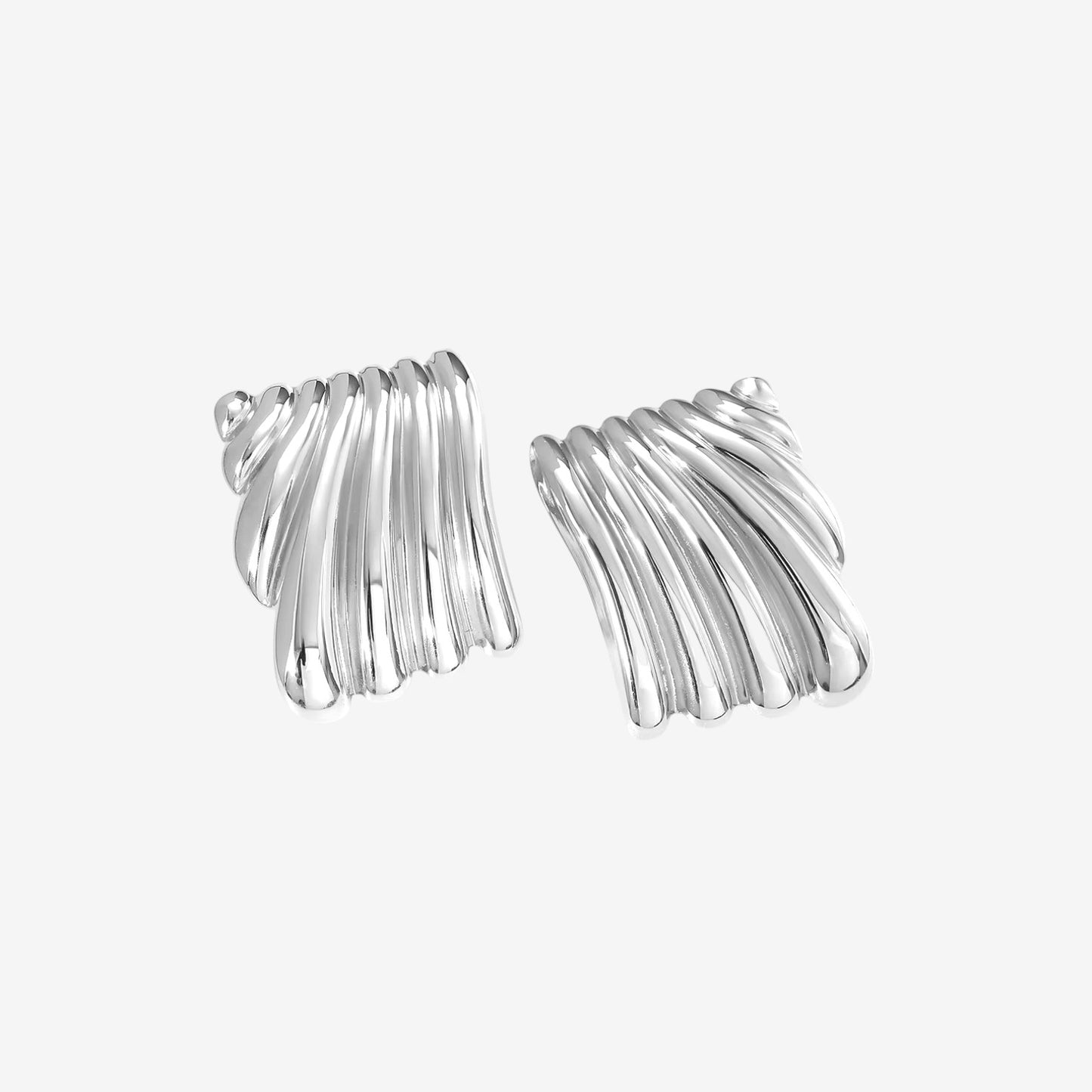 Wave Rectangle Earrings