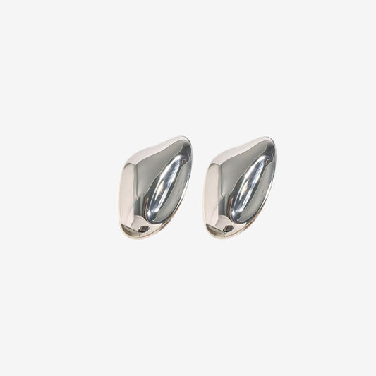 Asymmetrical Concave Teardrop Earrings