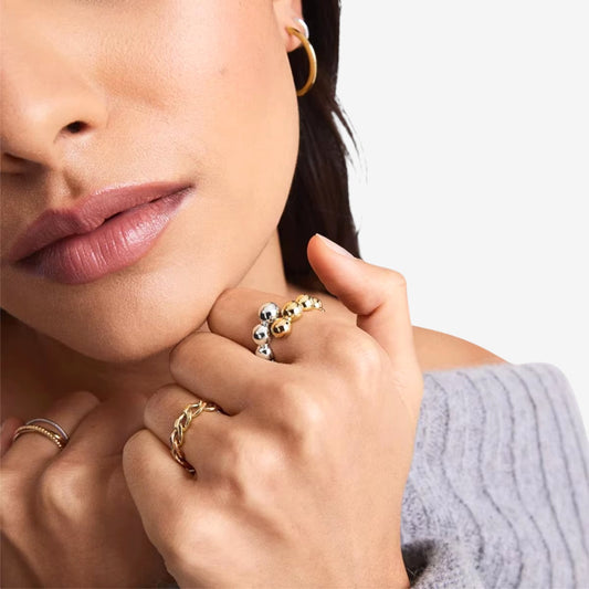 Beaded Bypass Ring
