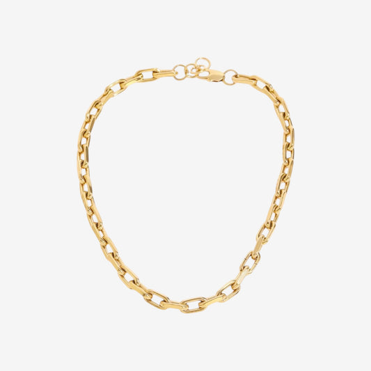 Gold Oval-Link Chain Necklace