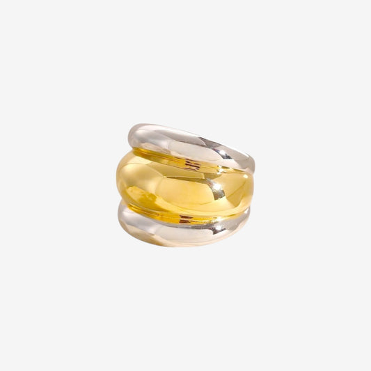 Layered Gold and Silver Ring