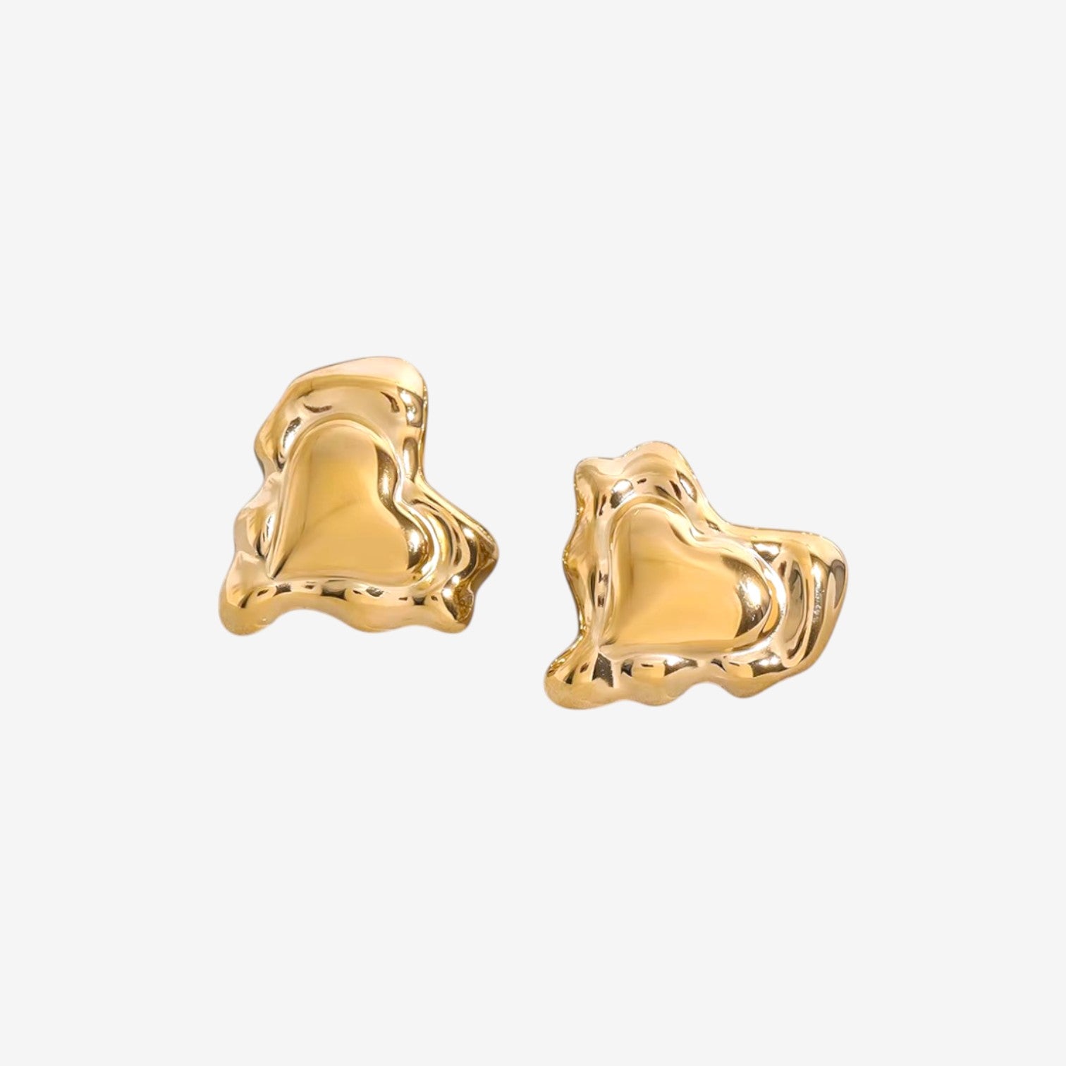 Liquid Gold Heart Earrings