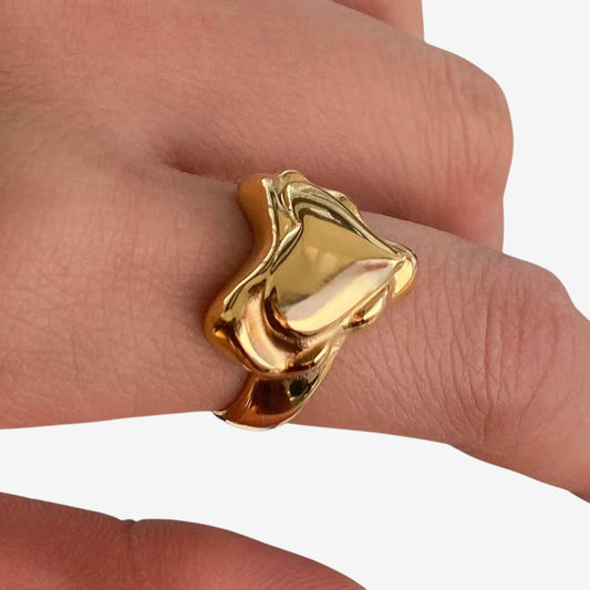 Liquid Gold Heart Ring