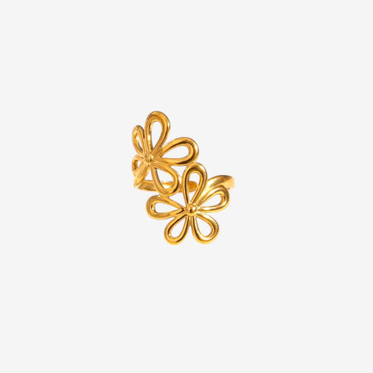 Open Floral Gold Ring