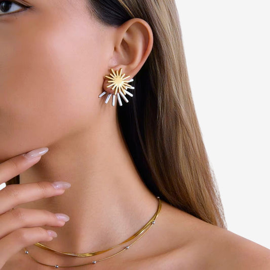 Starburst Front-Back Earrings