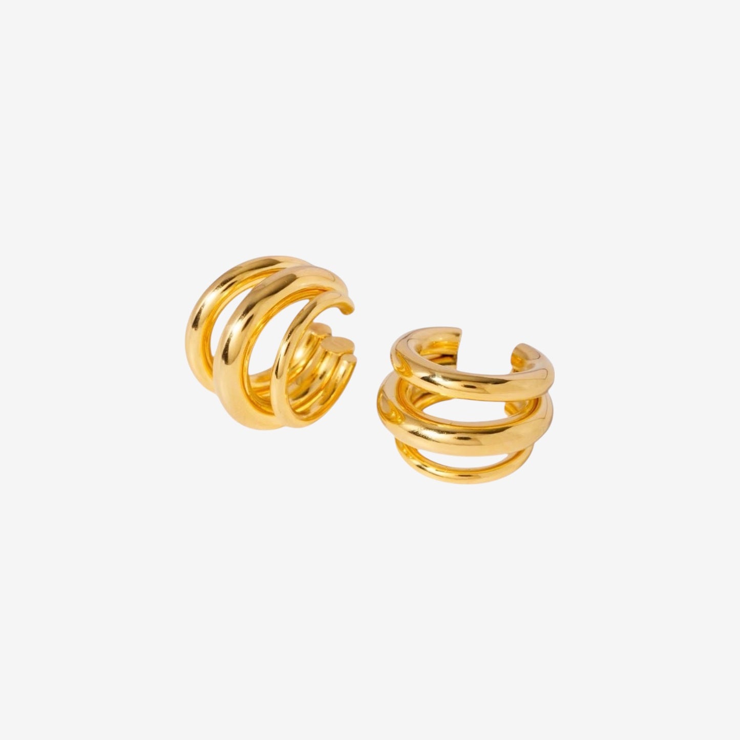 Triple Band Cuff Earrings