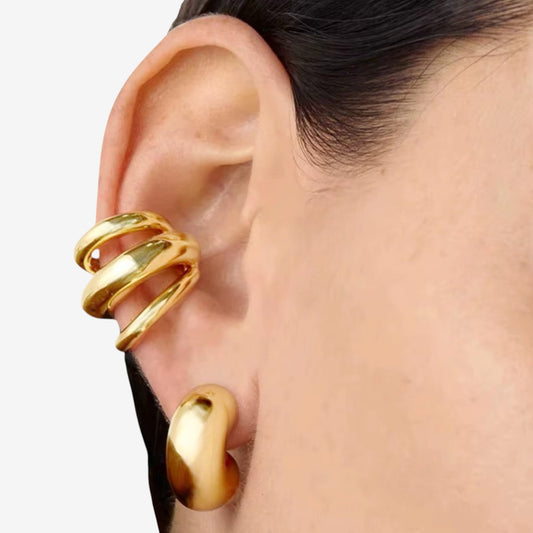 Triple Band Cuff Earrings
