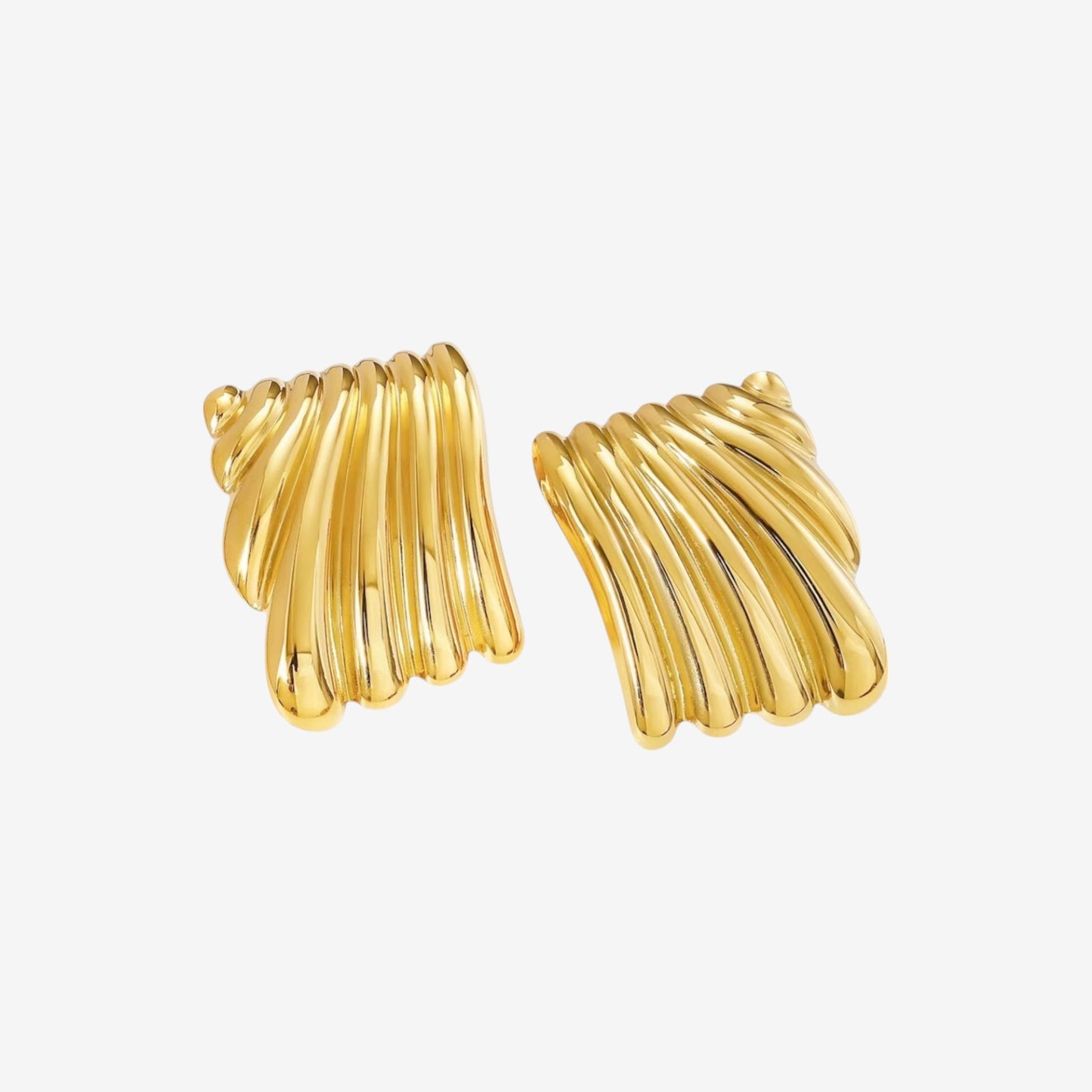 Wave Rectangle Earrings
