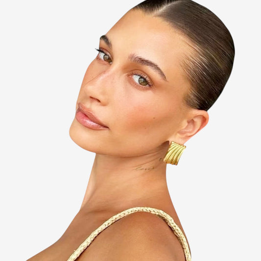 Wave Rectangle Earrings